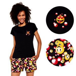 PIŻAMA W EMOTIKONY krótka 398/189 Funny Cornette