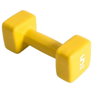 Lumarko Hantel, 5 kg, neoprenowy, żółty