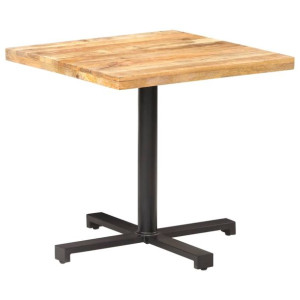 Stolik bistro, kwadratowy, 80x80x75 cm, surowe drewno mango