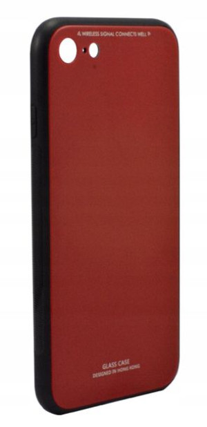 Etui Plecki Case Szklane Iphone 7 8 czerwony
