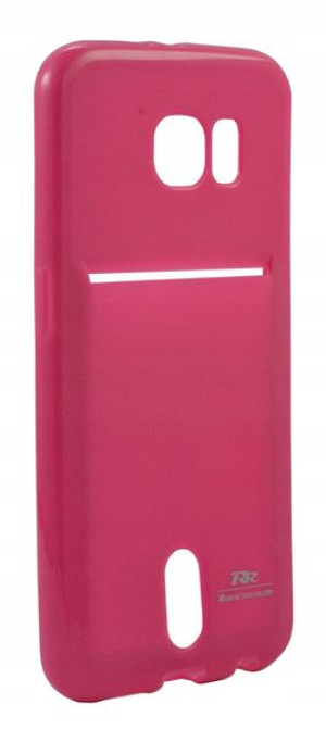 Etui Guma Case Roar Card Samsung S6 różowy