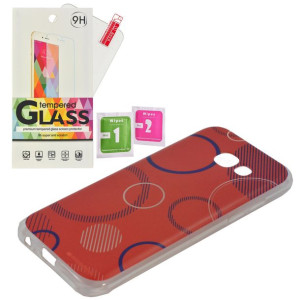 Etui Mercury DaVinci Samsung A5 2017 szkło czerwon