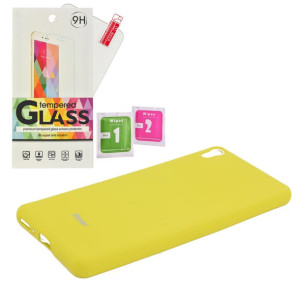 Etui Guma Case Jelly Roar Sony XA szkło żółty