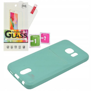 Etui Guma Case Roar Card Samsung S6 mięta szkło