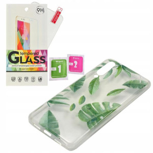 ETUI GUMA Liście Summer do Huawei P20 Pro szkło