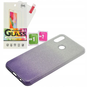 Etui Case Shinning Huawei P20 Lite fiolet Szkło