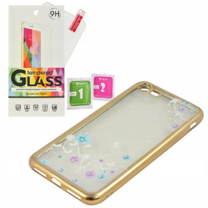 ETUI GUMA Flower Kwiaty IPHONE 7 / 8 + SZKŁO 9H