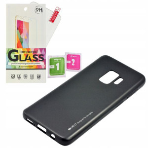 Etui Mat iJelly Mercury czarny do Samsung S9 szkło