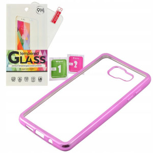 Etui Electo Jelly do Samsung A5 2016 różowy szkło