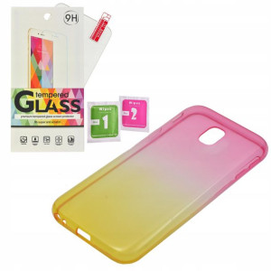 ETUI GUMA Slim Ombre do Samsung J3 2017 J330 różow