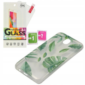 ETUI GUMA Liście Summer do Samsung J7 2017 + szkło
