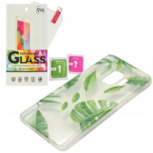 ETUI GUMA Liście Summer do Samsung Galaxy S9 szkło