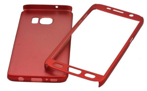ETUI BUMPER 360 przód + tył Samsung S7 czerwony