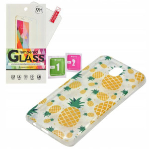 ETUI GUMA Ananas Summer do Samsung J7 2017 + szkło