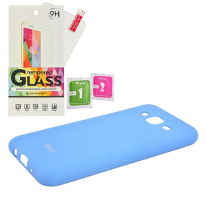 Etui Guma Case Jelly Roar Samsung J5 szkło niebies