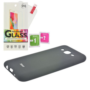 Etui Guma Case Jelly Roar Samsung J5 szkło szary