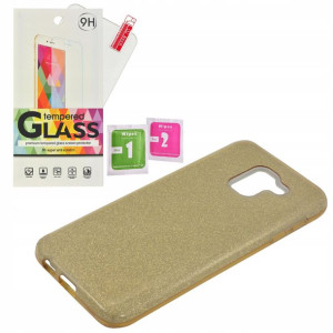Etui Case Shinning Samsung J6 2018 złoty Szkło
