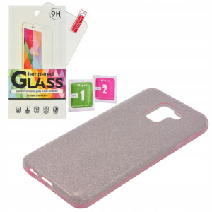 Etui Case Shinning Samsung J6 2018 j . róż Szkło