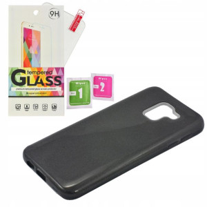 Etui Case Shinning Samsung J6 2018 czarny Szkło
