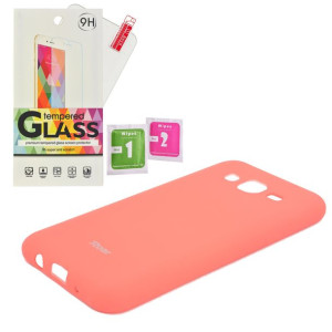 Etui Guma Case Jelly Roar Samsung J5 szkło brzoskw