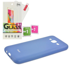 Etui Guma Case Jelly Roar Samsung J5 szkło granat
