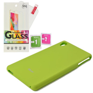 Etui Guma Case Jelly Roar Sony M4 + szkło limonka