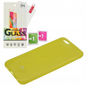 Etui Guma Case Roar SLIM Iphone 6 6s żółty szkło