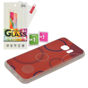 Etui Guma Mercury DaVinci Samsung S7 szkło czerwon