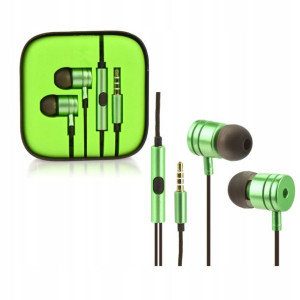 Słuchawki Stereo HF douszne metalowe Jack 3,5mm Zi