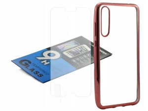 Etui Electro Jelly do Huawei P20 Pro różowy szkło