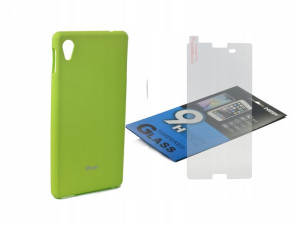 Etui Guma Case Jelly Roar do Sony M4 szkło limonka