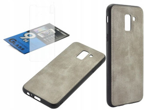 Etui Denim Jeans do Samsung J6 2018 SZKŁO szary