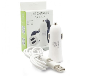 Ładowarka samochodowa 3,1A 2 x USB + Kabel Iphone
