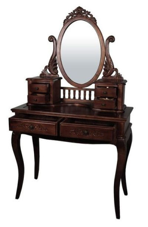 Toaletka 6 Szuflad 157x90x41 cm cemnobrązowa