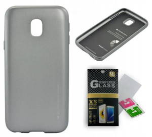 Etui iJelly Mercury szary do Samsung J3 2017 szkło