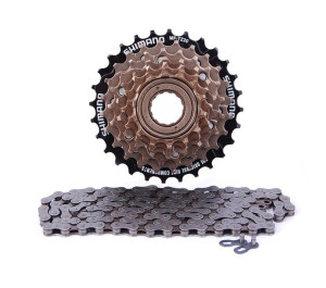 Zestaw Wolnobieg Shimano MF-TZ500 6RZ + łańcuch KMC Z50