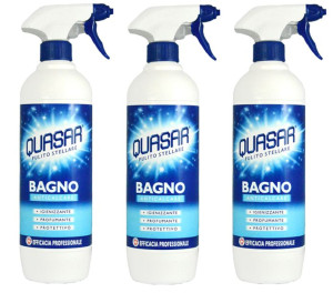 Zestaw Quasar Bagno - profesjonalny płyn do mycia łazienek w sprayu ( 3 x 6