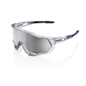 Okulary 100% SPEEDTRAP Matte Translucent Crystal Grey - HiPER Silver Mirror