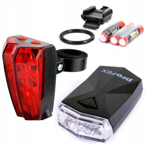 Zestaw Lampka Tylna Z Laserem Przednia 4 Led Star
