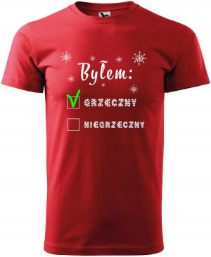 Koszulka BYŁEM GRZECZNY prezent na święta 5XL ver1