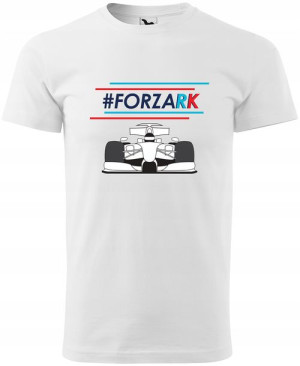 FORZA KUBICA RK dla kibica F1 męska biała 4XL ver1