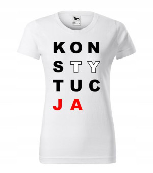 Koszulka damska KONSTYTUCJA biała XS - 3XL