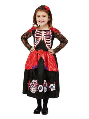 Strój Mała Pani Kościotrup Halloween Bal - 110