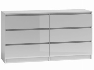 Komoda Malwa M6 140 - Biel Połysk