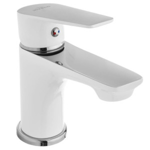Invena Dokos bateria umywalkowa biały/chrom BU-19-002