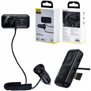 Transmiter FM z Funkcją Ładowania 2x USB 2,1A (Bluetooth + Czytnik Kart SD
