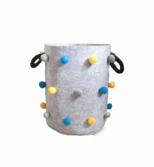 Kosz na zabawki jasny Light Grey