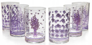 Szklanki LAVENDER Krosno Lawenda 6x 250ml
