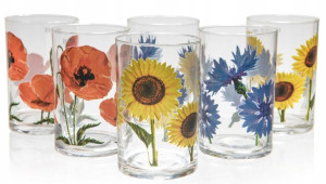 Szklanki BLOOM Krosno Kwiaty polskie 6x 250ml