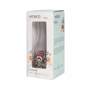 Karafka ze wzorem łowickimFOLK Krosno 900ml KROSNO
